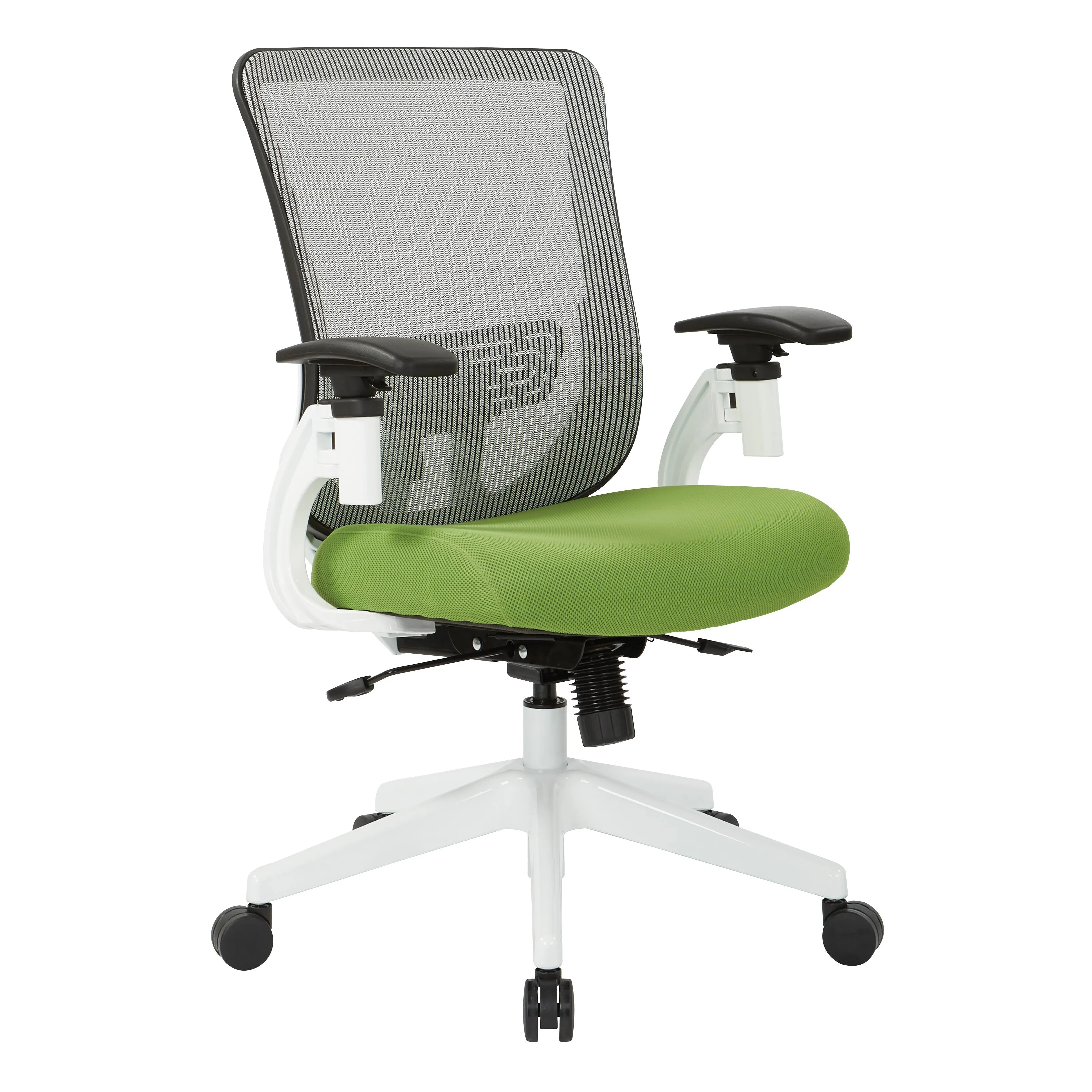 White Vertical Mesh Back Chair