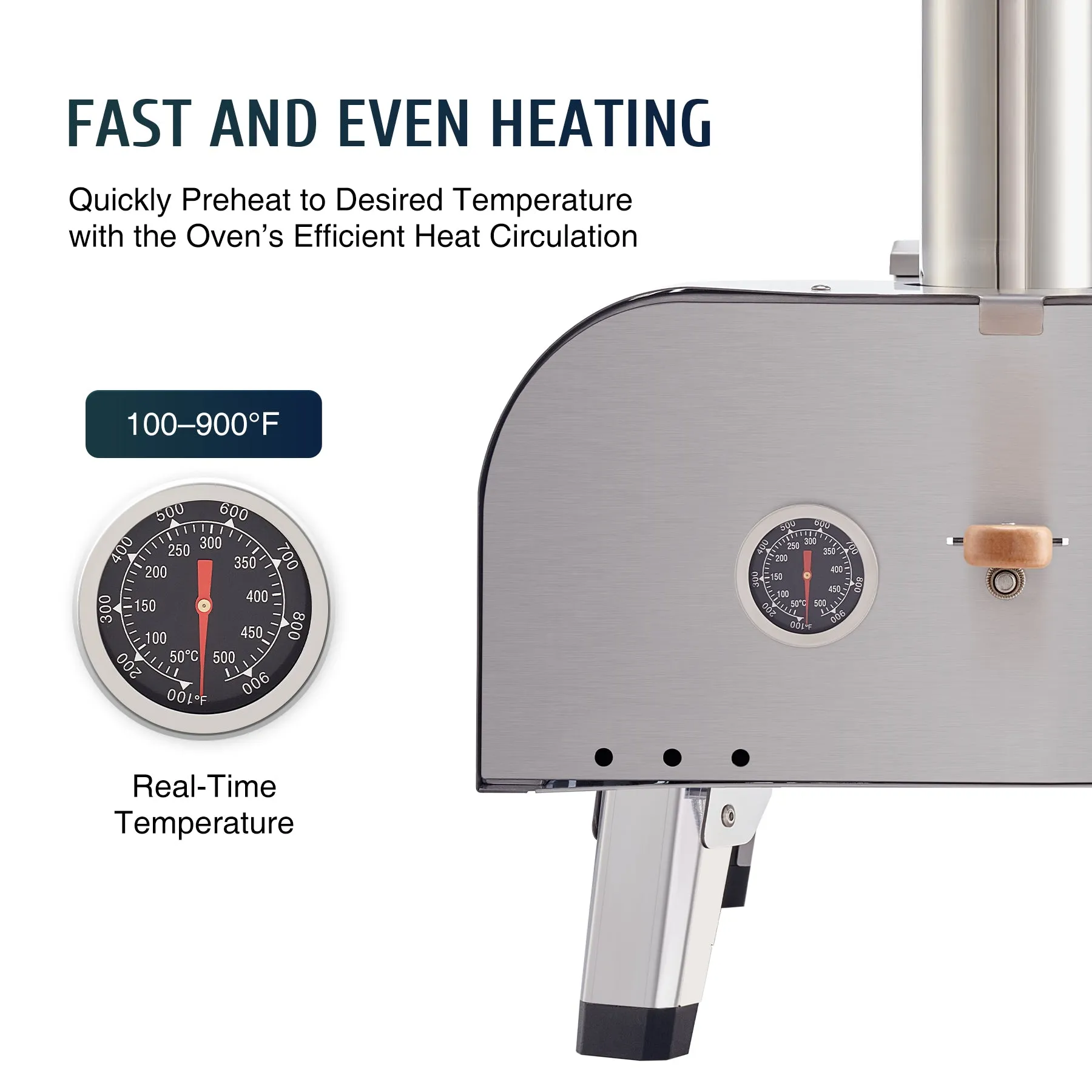 WILPREP Outdoor Pizza Oven, Portable Pizza Oven