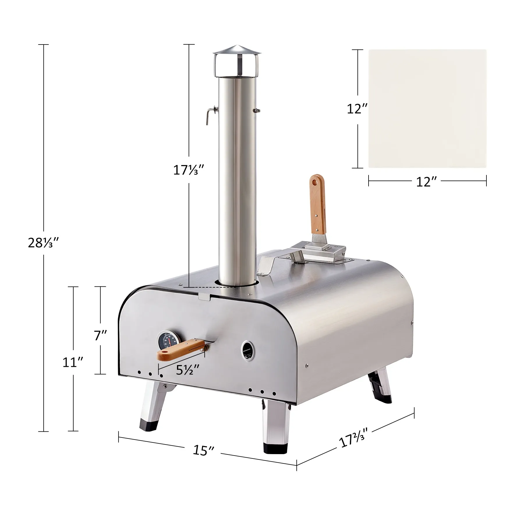 WILPREP Outdoor Pizza Oven, Portable Pizza Oven