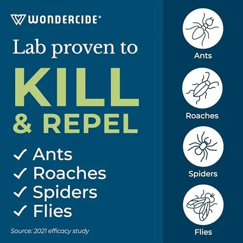 Wondercide - Indoor Pest Control Spray for Home and Kitchen - Ant, Roach, Spider, Fly, Flea, Bug Killer and Insect Repellent - with Natural Essential Oils - Pet and Family Safe — Lemongrass 16 oz