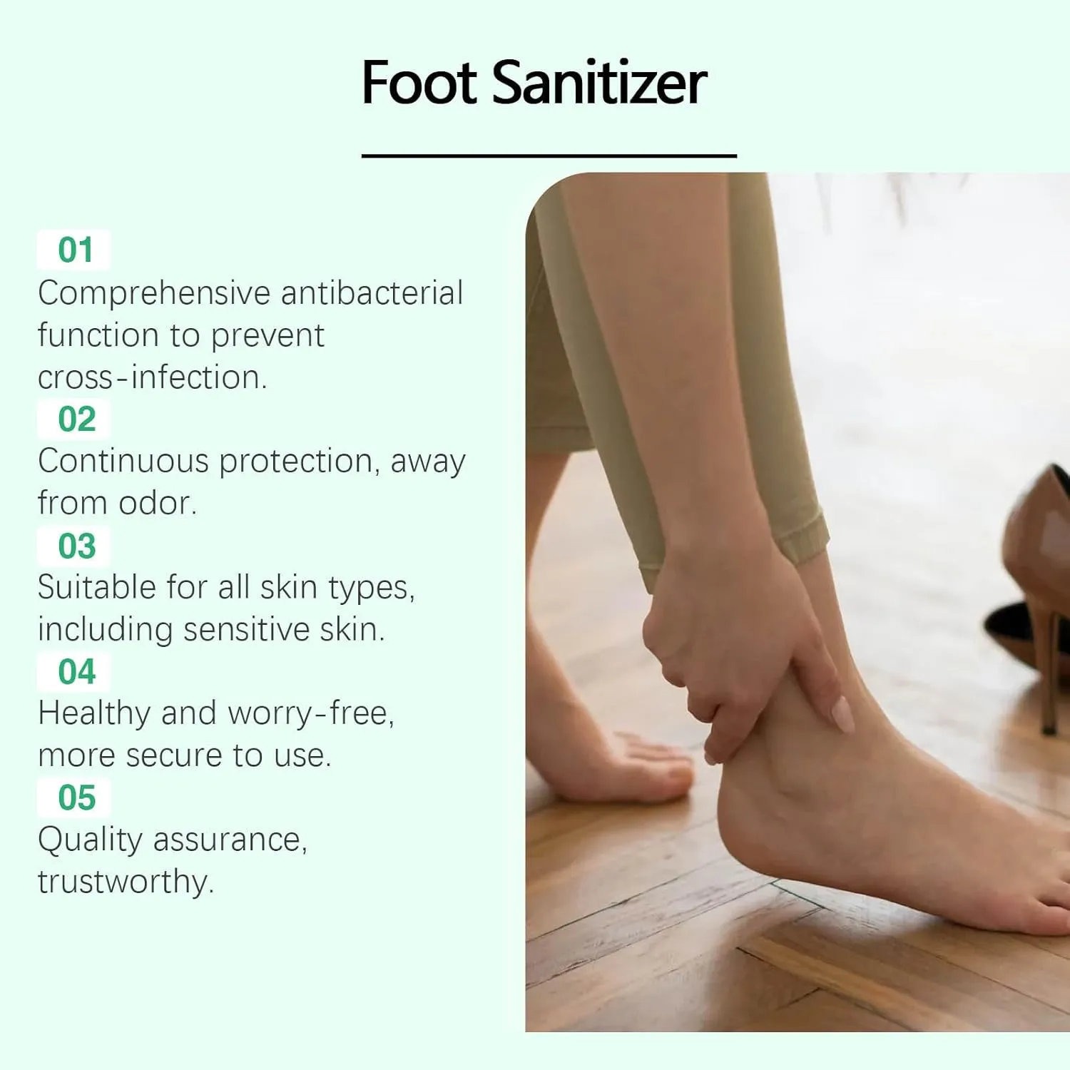 Ximonth Foot Sanitiser with, Tea Tree Oil Feet Spray, Clear Foot Sanitizer Spray, 100 ml/3.5 oz (1)