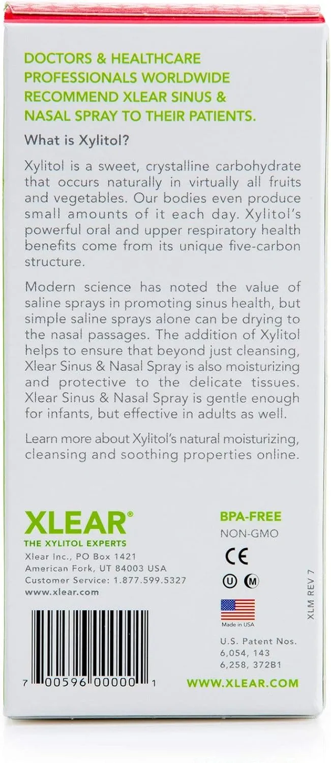 Xlear Nasal Spray with Xylitol, 1.5 fl oz (Pack of 3)
