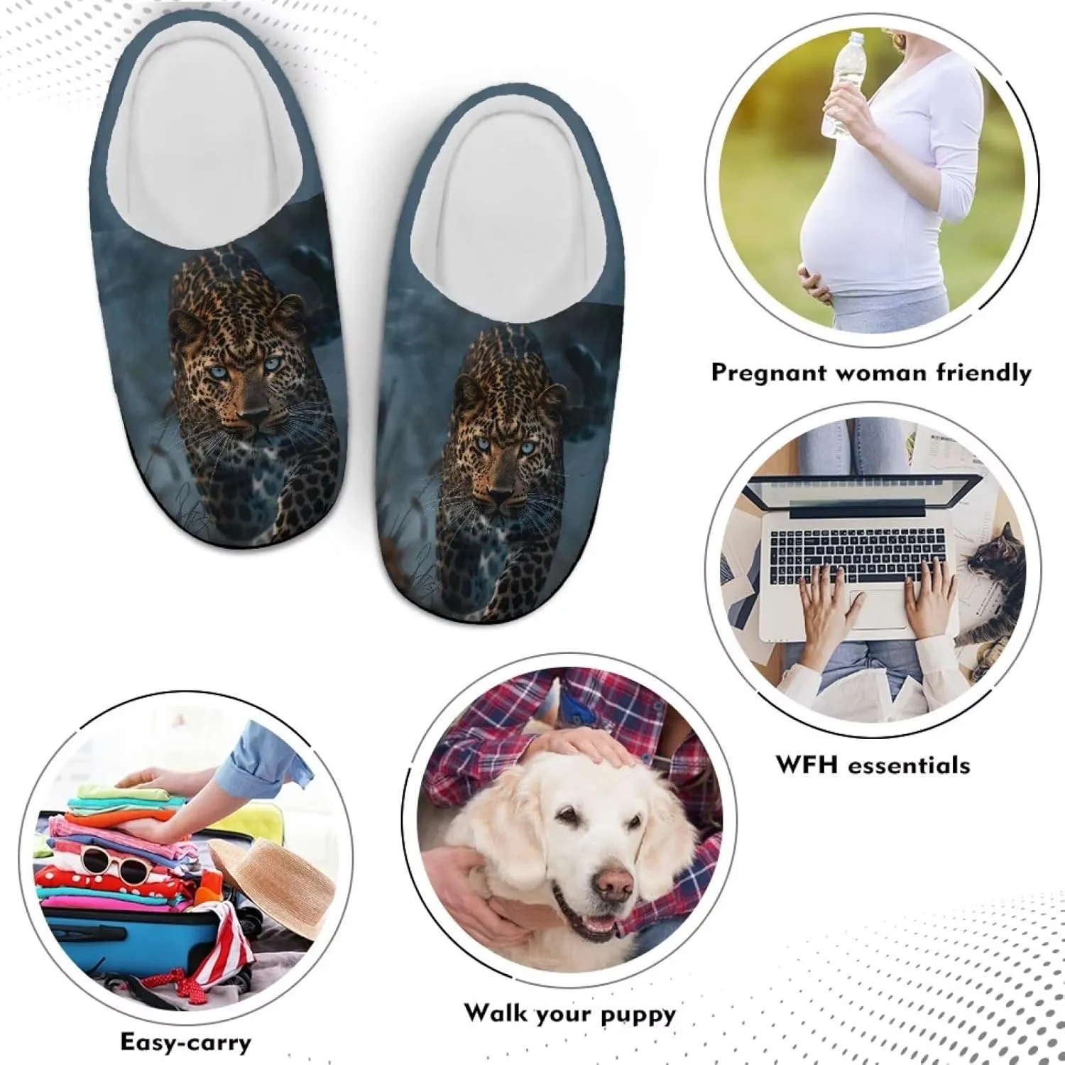 Xpyiqun House Shoes Soft Plush Fuzzy Warm Slippers Winter Home Slippers for Men Women Size 4-12