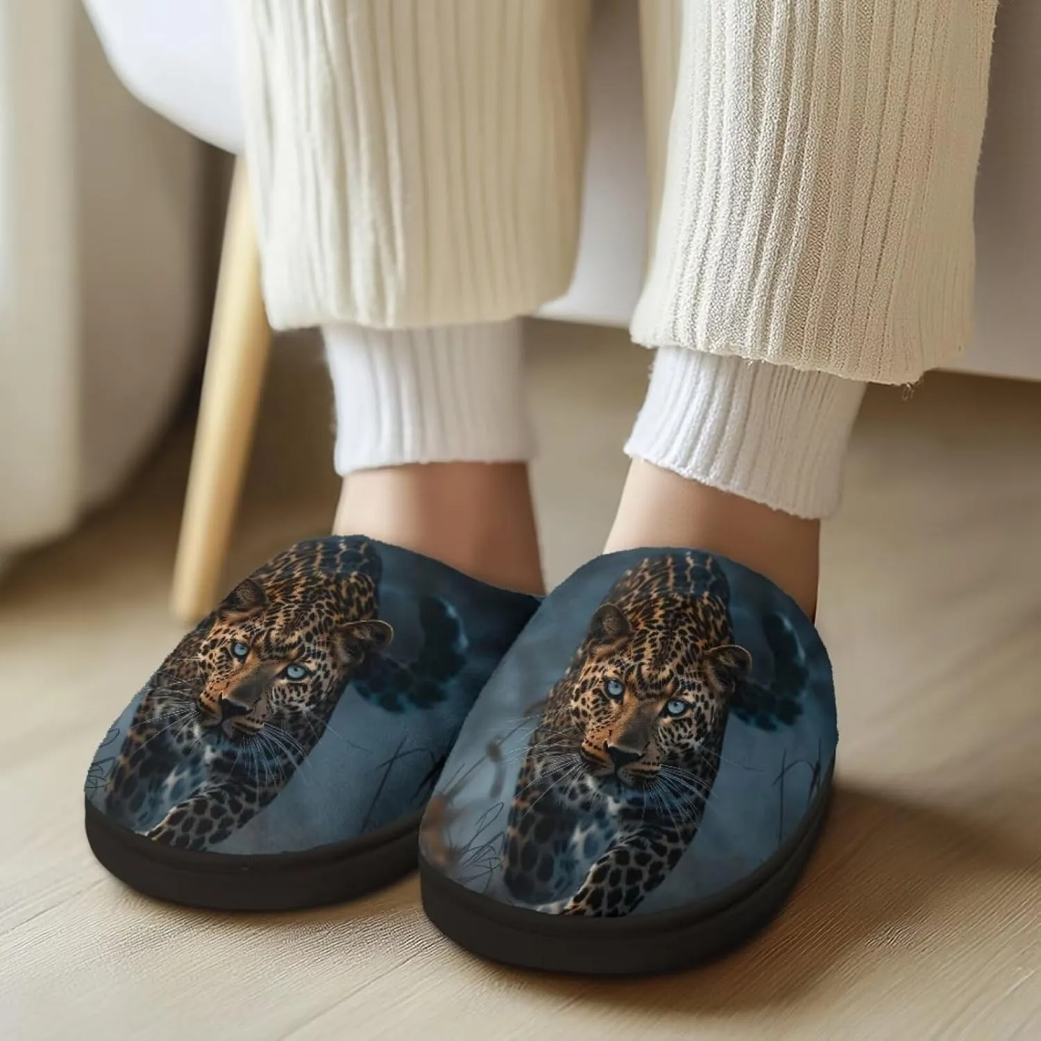 Xpyiqun House Shoes Soft Plush Fuzzy Warm Slippers Winter Home Slippers for Men Women Size 4-12