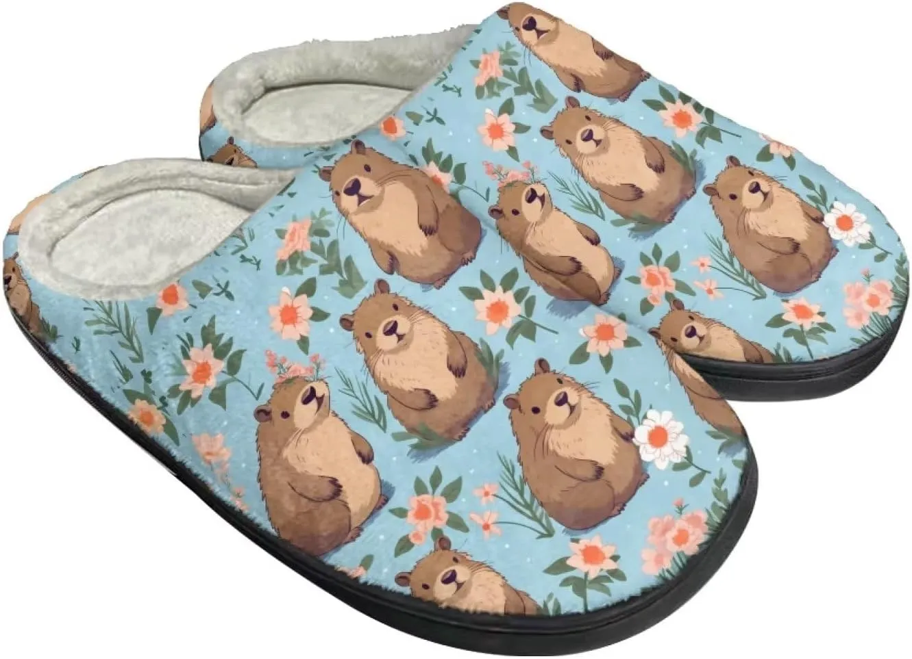 Xpyiqun House Shoes Soft Plush Fuzzy Warm Slippers Winter Home Slippers for Men Women Size 4-12