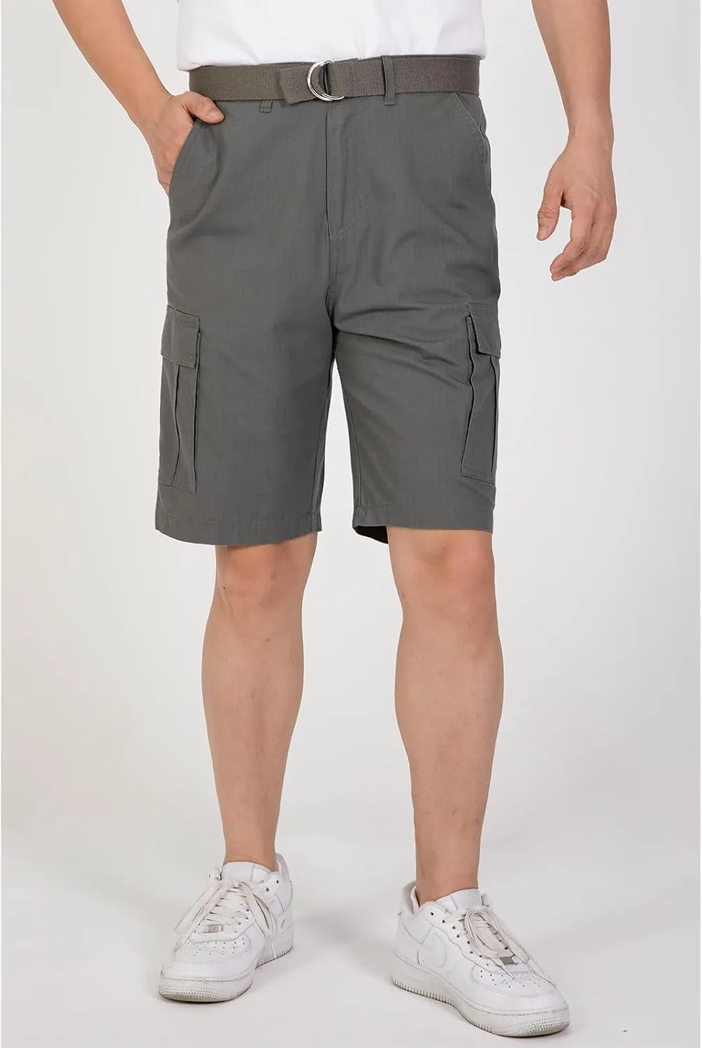 ZENTHACE Men's Ripstop Cargo Shorts Lightweight Casual Summer Outdoor Shorts with 7 Pockets and Belt,10'' Inseam