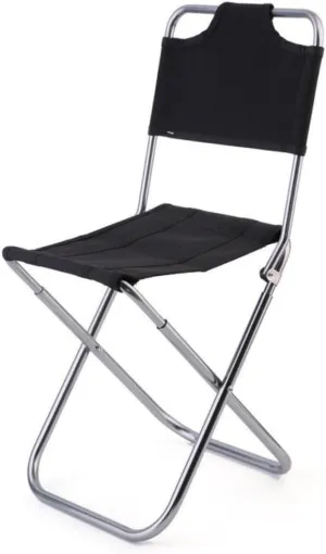 Zerodeko Portable Aluminum Alloy Folding Chair with Backrest Collapsible Stool 600d Oxford Fabric Easy-Cleaning Outdoor Camping Fishing Stool