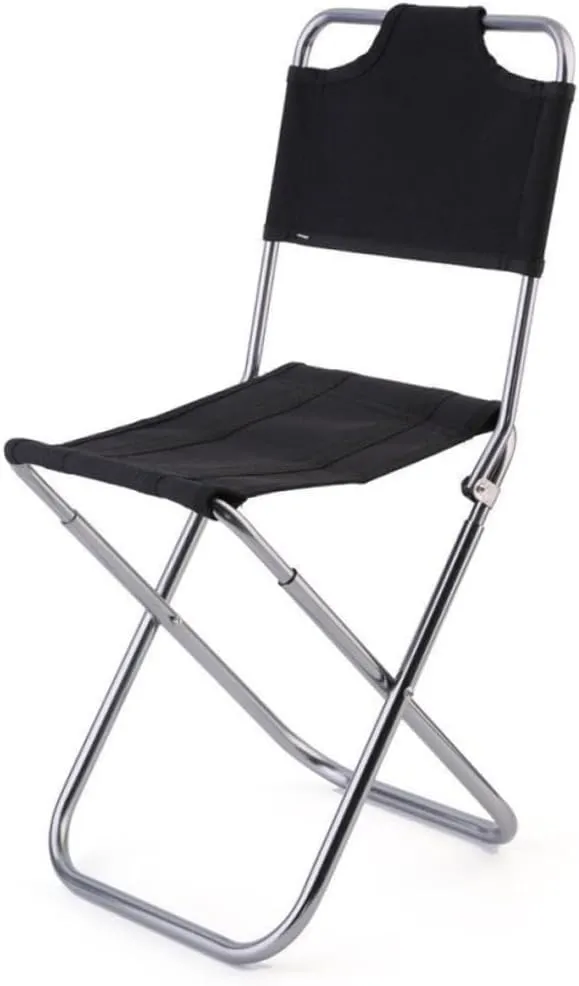 Zerodeko Portable Aluminum Alloy Folding Chair with Backrest Collapsible Stool 600d Oxford Fabric Easy-Cleaning Outdoor Camping Fishing Stool
