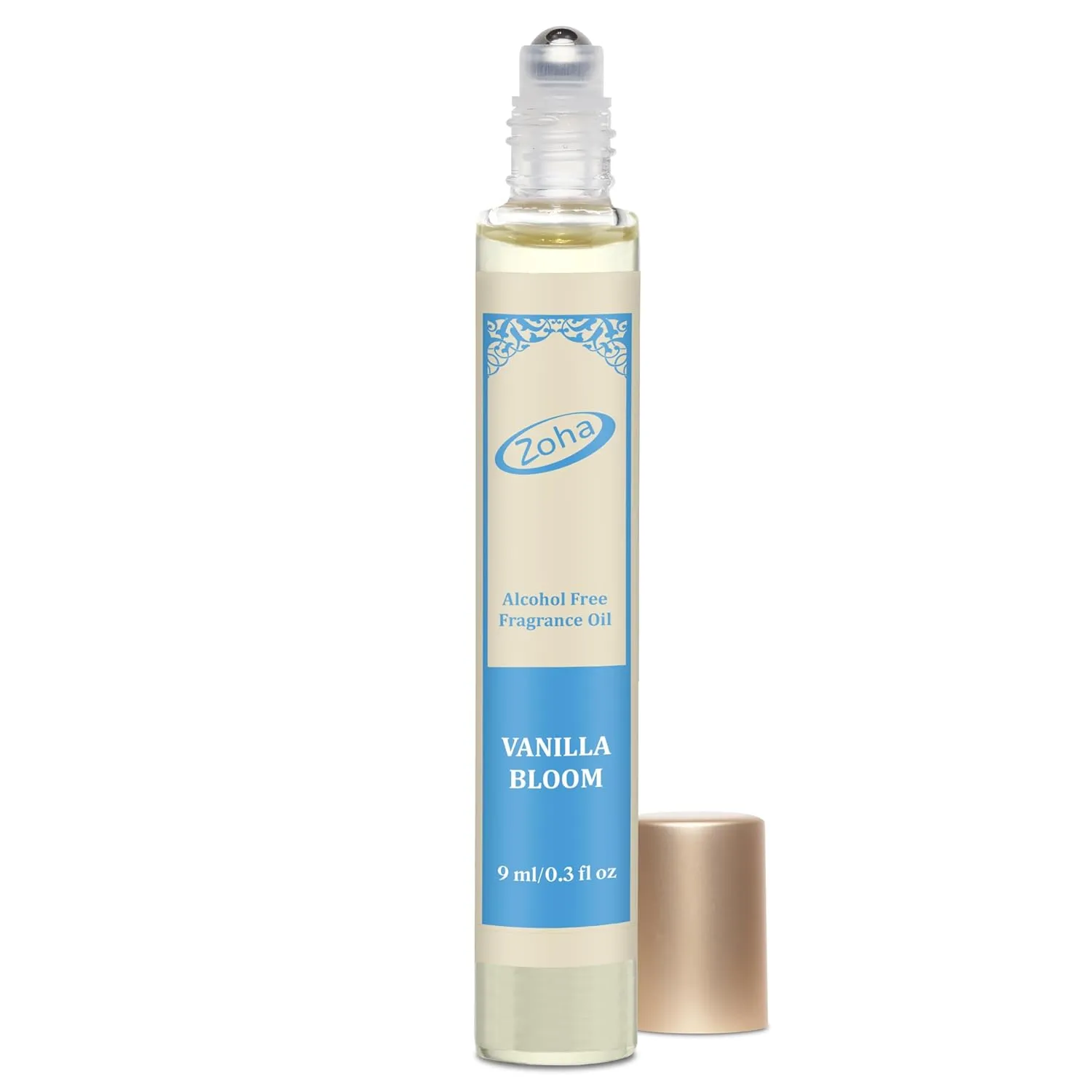 Zoha Vanilla Bloom - Vanilla Perfume for Women and Men, Alcohol Free Perfume Oil Roll On, Long Lasting Natural Clean Fragrance Oil base, 9ml Roller