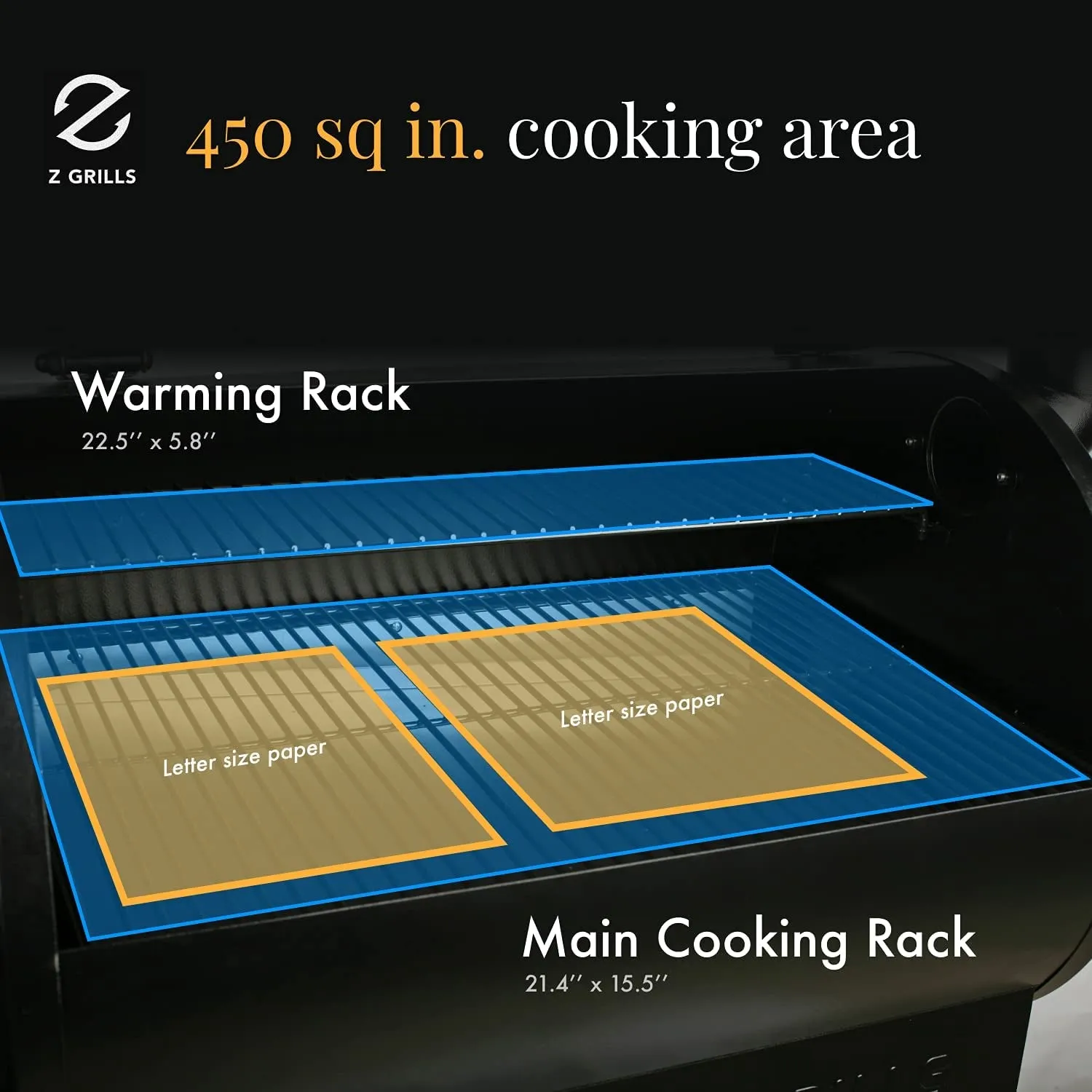 ZPG-450A 2024 Upgrade Wood Pellet Grill & Smoker 6 in 1 BBQ Grill Auto Temperature Control, 450 Sq in Bronze