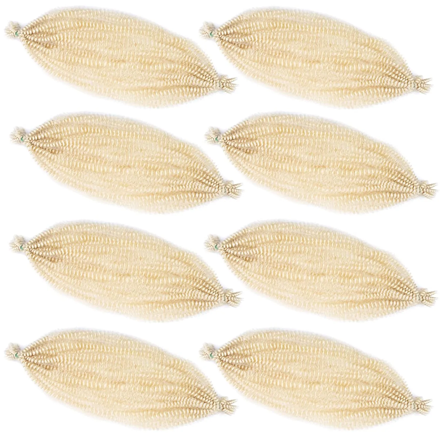 ZRQ 24 Inch Pre-Separated Springy Afro Twist Hair For Distressed Locs 8 Packs Marley Crochet Braiding Hair Blond Synthetic Hair Extension For Black Women 8 Strands/Pack (613#)