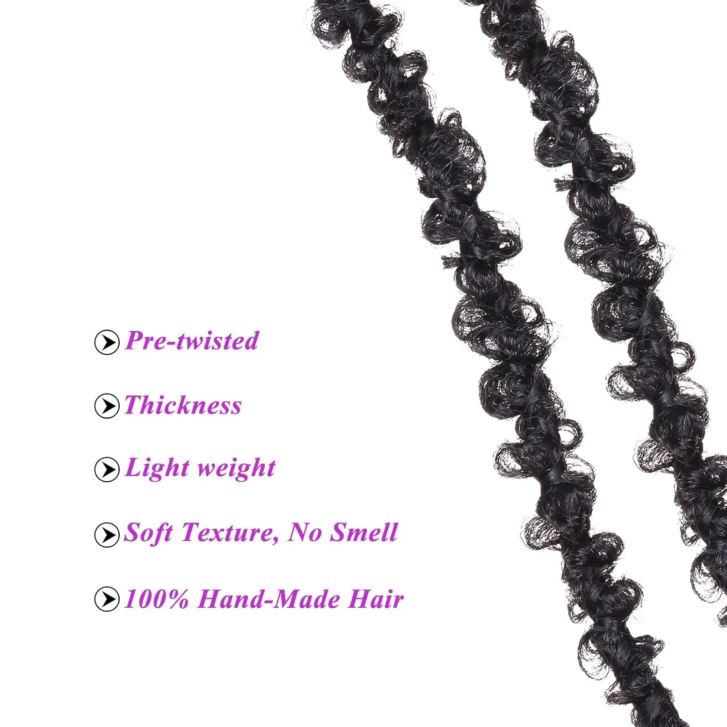 ZRQ 30 Inch Butterfly Locs Crochet Hair 6Packs Lightweight Long Distressed Butterfly Faux Locs Braids Hair Goddess Pre-looped Synthetic Soft Locs Hair Extensions (30 Inch, 1B#)