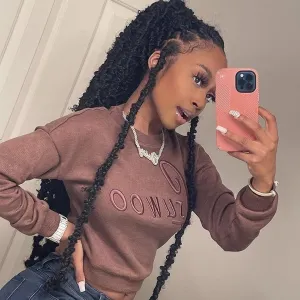 ZRQ 30 Inch Butterfly Locs Crochet Hair 6Packs Lightweight Long Distressed Butterfly Faux Locs Braids Hair Goddess Pre-looped Synthetic Soft Locs Hair Extensions (30 Inch, 1B#)